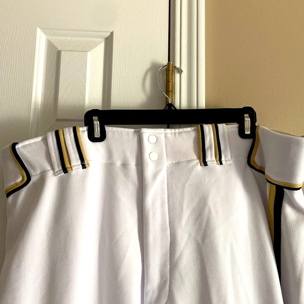 Boombah Men’s White Baseball Softball Pants With Stripes Size W44 X Long - Picture 2 of 4